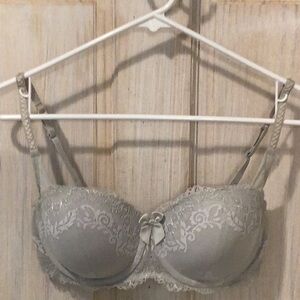 Dkny Silver Lace Underwire Bra